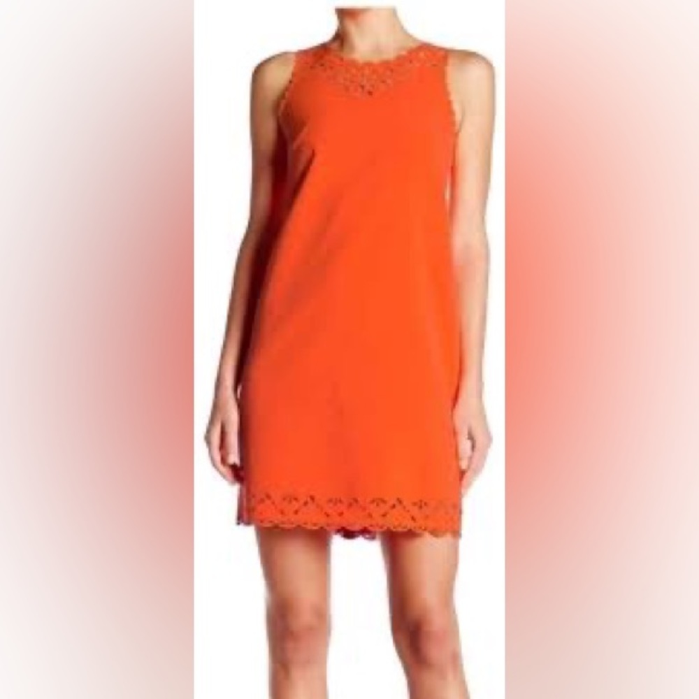 JCrew Laser Cut Orange Shift
